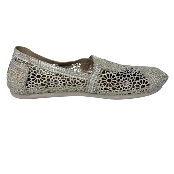 TOMS Alpargata Moroccan Natural Crochet Slip-On Shoes Women's Sz 7.5 - Picture 9 of 9